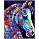 Painting by Numbers - Colorful Hanoverian in Picasso style
